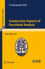 Cover: Constructive Aspects of Functional Analysis - Springer