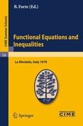 Cover: Functional Equations and Inequalities - Springer