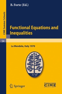 Enlarge image Cover: Functional Equations and Inequalities - Springer