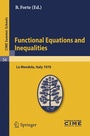 Cover: Functional Equations and Inequalities - Springer