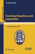 Cover: Functional Equations and Inequalities - Springer