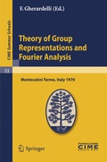 Cover: Theory of Group Representations and Fourier Analysis - Springer