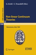 Cover: Non-linear Continuum Theories - Springer