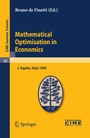 Cover: Mathematical Optimisation in Economics - Springer