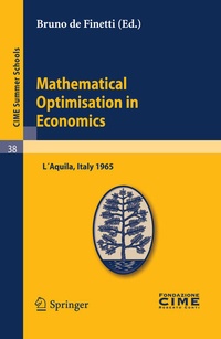 Enlarge image Cover: Mathematical Optimisation in Economics - Springer