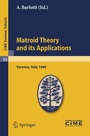 Cover: Matroid Theory and Its Applications - Springer