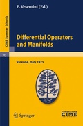 Cover: Differential Operators on Manifolds - Springer