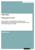 Cover: P&auml;dagogische Ethik - GRIN Verlag