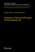 Cover: Solidarity: A Structural Principle of International Law - Springer