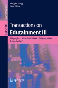 Enlarge image Cover: Transactions on Edutainment III - Springer
