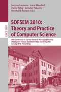 Cover: SOFSEM 2010: Theory and Practice of Computer Science - Springer