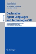 Cover: Declarative Agent Languages and Technologies VII - Springer