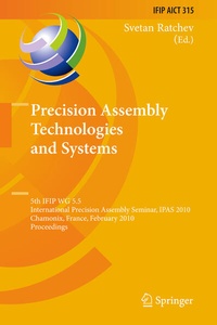 Enlarge image Cover: Precision Assembly Technologies and Systems - Springer