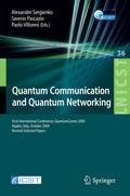 Cover: Quantum Communication and Quantum Networking - Springer
