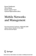 Cover: Mobile Networks and Management - Springer