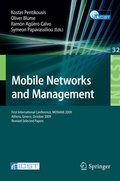 Cover: Mobile Networks and Management - Springer