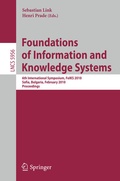 Cover: Foundations of Information and Knowledge Systems - Springer