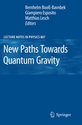 Cover: New Paths Towards Quantum Gravity - Springer