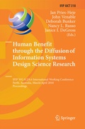Cover: Human Benefit through the Diffusion of Information Systems Design Science Research - Springer