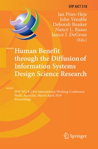 Abbildung von: Human Benefit through the Diffusion of Information Systems Design Science Research - Springer
