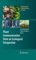 Cover: Plant Communication from an Ecological Perspective - Springer