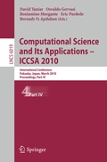 Cover: Computational Science and Its Applications - ICCSA 2010 - Springer