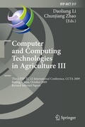 Cover: Computer and Computing Technologies in Agriculture III - Springer