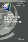 Cover: Computer and Computing Technologies in Agriculture III - Springer
