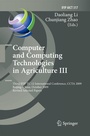 Cover: Computer and Computing Technologies in Agriculture III - Springer