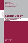 Cover: Auditory Display - Springer