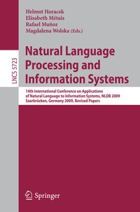 Enlarge image Cover: Natural Language Processing and Information Systems - Springer