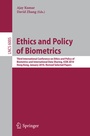 Cover: Ethics and Policy of Biometrics - Springer