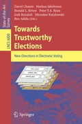 Cover: Towards Trustworthy Elections - Springer