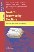 Cover: Towards Trustworthy Elections - Springer