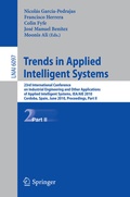 Cover: Trends in Applied Intelligent Systems - Springer