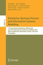 Cover: Enterprise, Business-Process and Information Systems Modeling - Springer