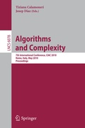 Cover: Algorithms and Complexity - Springer