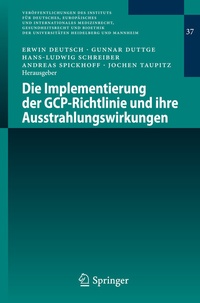 Abbildung von: Die Implementierung der GCP-Richtlinie und ihre Ausstrahlungswirkungen - Springer