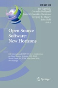 Cover: Open Source Software: New Horizons - Springer