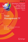 Cover: Trust Management IV - Springer