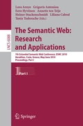 Cover: The Semantic Web: Research and Applications - Springer