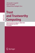 Cover: Trust and Trustworthy Computing - Springer