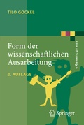 Cover: Form der wissenschaftlichen Ausarbeitung - Springer