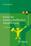 Cover: Form der wissenschaftlichen Ausarbeitung - Springer
