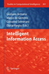 Enlarge image Cover: Intelligent Information Access - Springer