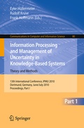 Cover: Information Processing and Management of Uncertainty in Knowledge-Based Systems - Springer