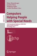 Cover: Computers Helping People with Special Needs, Part I - Springer
