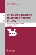 Cover: Theory and Applications of Satisfiability Testing - SAT 2010 - Springer
