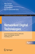 Cover: Networked Digital Technologies, Part I - Springer