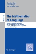 Cover: The Mathematics of Language - Springer